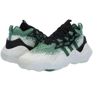 Adidas Trae Young 3 Green White Basketball Shoes Youth Size 4 Athletic Sneakers